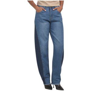 FLYING ANGEL Two Tone Barrel Jeans